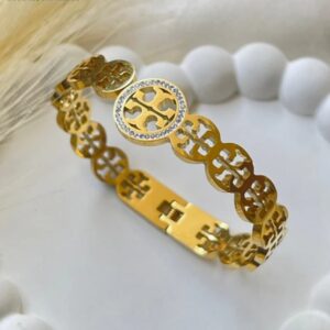 Full Tory Burch Bengal, stainless steel bracelet, waterproof jewelry, tarnish proof bracelet, daily wear jewelry, luxury bracelet, women bracelet, sparkle studio