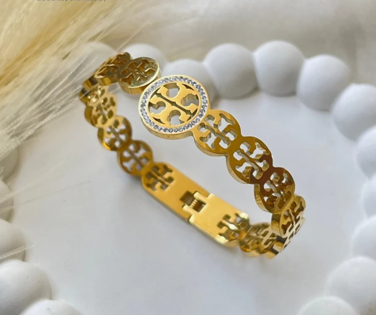 Full Tory Burch Bengal, stainless steel bracelet, waterproof jewelry, tarnish proof bracelet, daily wear jewelry, luxury bracelet, women bracelet, sparkle studio