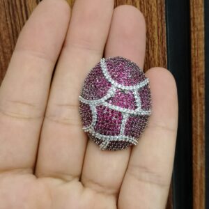 Large Zircon Statement Rings for Women – Ruby & Sapphire Blue Crystal Rings – Luxury Adjustable Rings in Pakistan