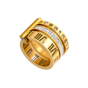 Roman Rings for Men & Women – Stainless Steel Waterproof Tarnish-Proof Rings (All Sizes 6-9) – Premium Quality in Pakistan
